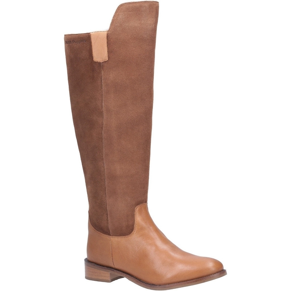 Hush Puppies Womens Alani Zip Up Leather Suede Long Boots UK Size 5 (EU 38)