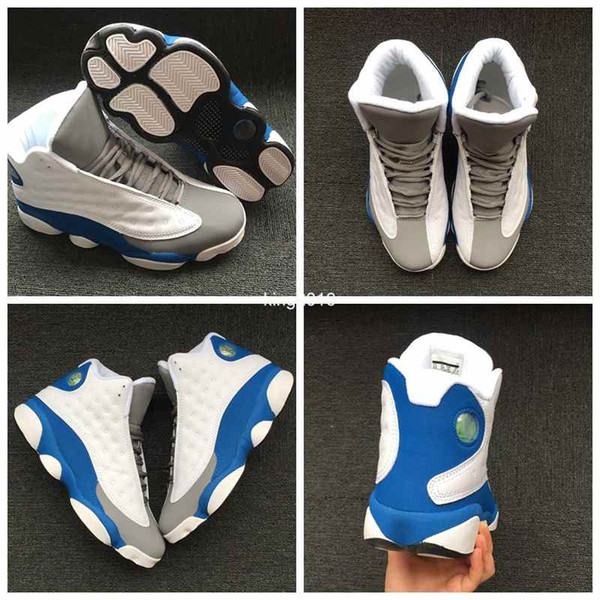 2018 italy hyper royal blue 13 basketball shoes for men 13s white blue grey sport mens basket ball sneakers size 7-13