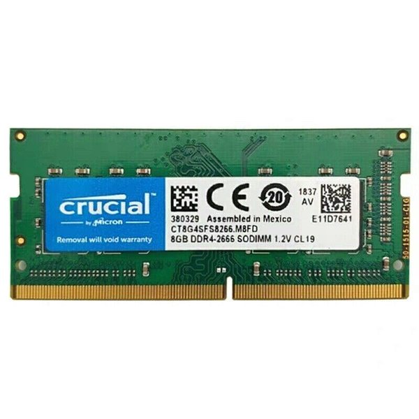 RAMs Crucial DDR4 8GB 2666 SODIMM 1.2V Laptop Memory 2666MHz 260PIN Notebook Memoria