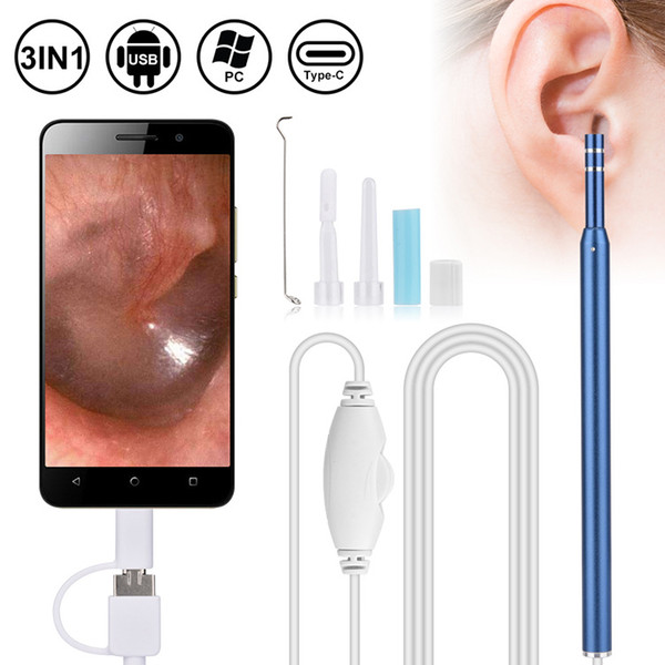 children's visual otoscope 130w pixel high-definition home endoscope luminous led light visual ear spoon 720p camera ear pick