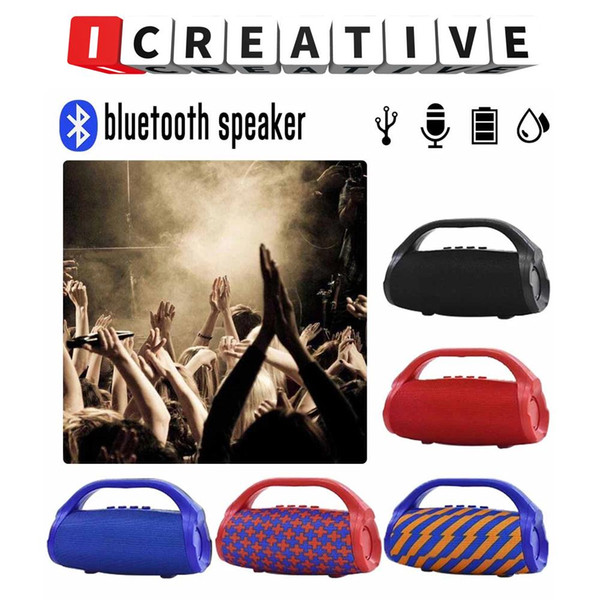 10w portable bluetooth speaker outdoor waterproof stereo 3d subwoofer wireless speaker with led light flashlight lighting tg136