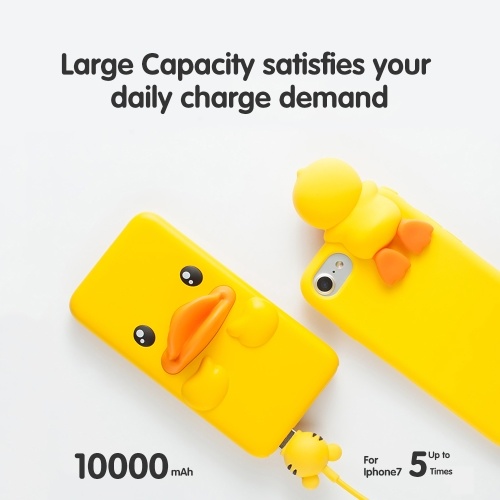 B.Duck S1 Portable Phone Charger External Battery Pack 10000mAh High Capacity Power Bank for iPhone Pad Android and More (Black)