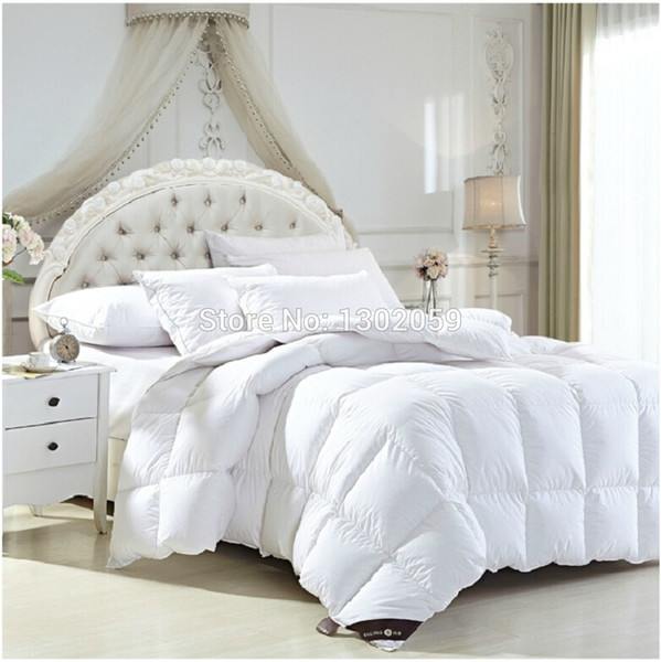 factory sale 95% european whites duck down quilt comforter doona blanket king queen full twin or make any size and weight