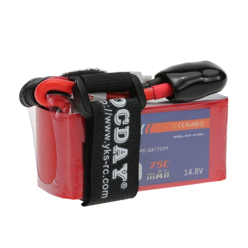 OCDAY 14.8V 1300mAh 75C 4S High Discharge LiPo Battery with XT60 Plug for RC 150-280 Racing Quadcopter QAV180 QAV250 ZMR250 Drone