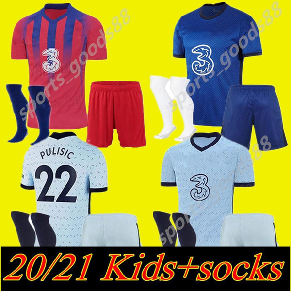 2020 ZIYECH WERNER PULISIC CFC kits soccer jerseys KANTE ABRAHAM LAMPARD 2020 2021 WILLIAN JORGINHO football shirt set Uniform