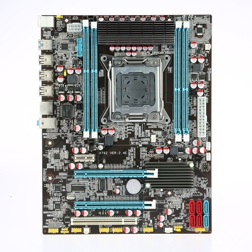 Runing X79 2.4E Motherboard ATX Motherboard SATA 3.0 and USB 3.0 Ports LGA2011/ I7 /E5-V1/E5-V2 Serial 4 DIMM Slots DDR3 Memory Up to 64GB Memory Capacity