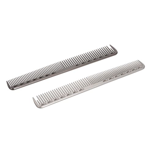 Stainless Steel Hair Comb Professional Hair Salon Hairdressing Steel Comb Hair Cutting Metal Comb Silver