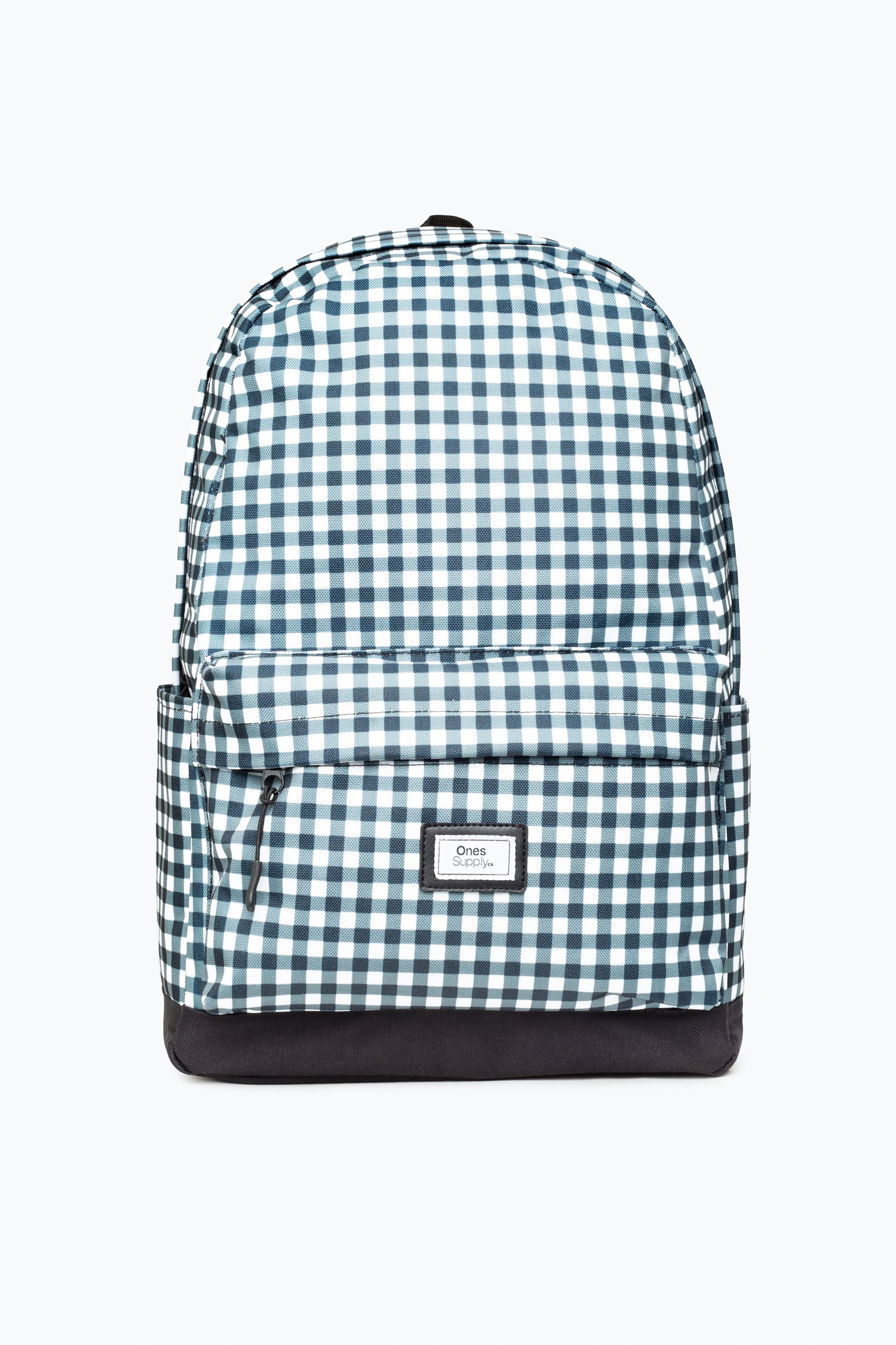 Hype Gingham Mono Core Green/white Backpack School Bag