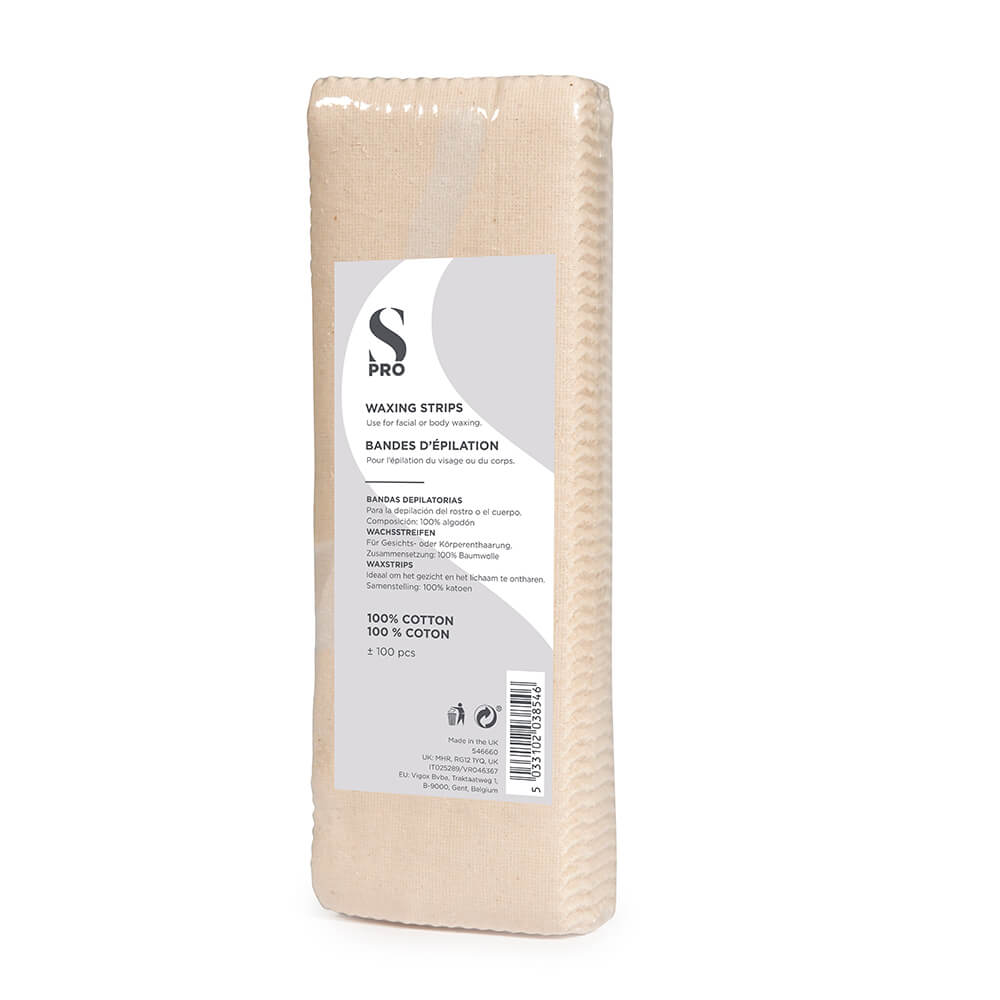 S-PRO Fabric Wax Strips, Pack of 100