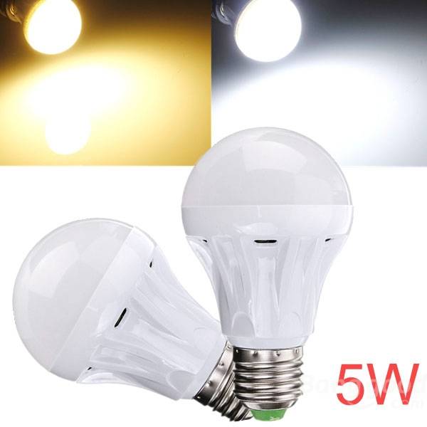 E27 5W 18 SMD 2835 AC 220-240V White/Warm White LED Globe Light Bulb