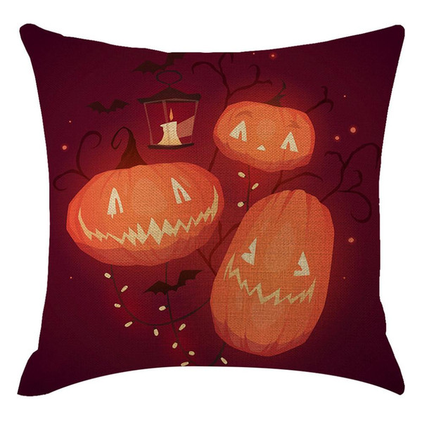 cute pumpkin watercolor throw pillow cover for autumn harvest thanksgiving home decorative car sofa halloween cover pillow case