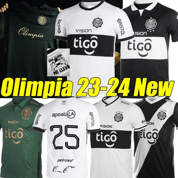 23/24 Club Olimpia 120 Anos soccer jerseys 2023 2024 Asuncion Paraguay league D.GONZALEZ A.SILVA N.CAMACHO F.CARDOZO Diego Duarte PERALTA home Away football jerseys
