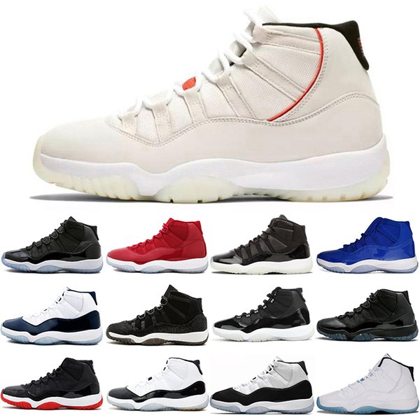 new hot original 11s high basketball shoes men Legend Blue Prom Night Platinum Tint space jam gym red Midnight Navy PRM Heiress trainers sneakers