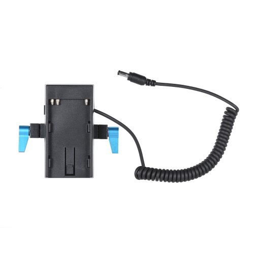 Andoer Camera Battery Mount Plate Power Supply Adapter with 15mm Rod Clamp for BMD BMCC BMPCC for Sony BP-U60/U30 Battery