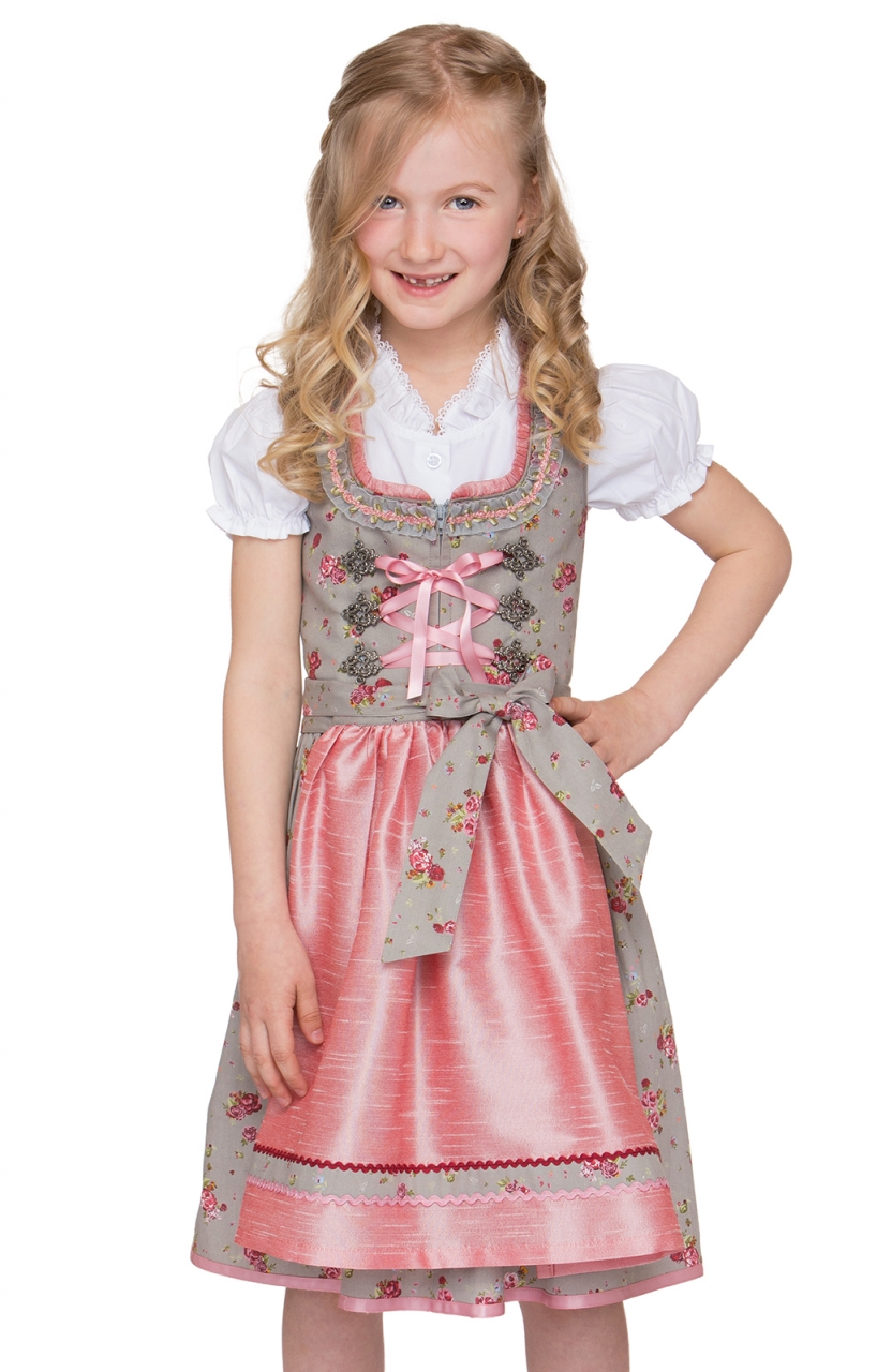 Traditional Children dirndl MADLENA gray