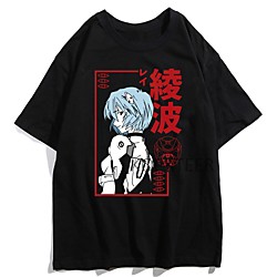 Inspired by EVA Cosplay Anime Cartoon Polyester / Cotton Blend Print Harajuku Graphic Kawaii T-shirt For Women's / Men's Lightinthebox