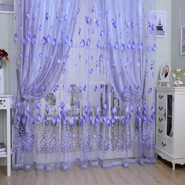 Modern Tulle Curtains For Living Room Purple Curtains For Children Bedroom Door Short Kitchen Window Creative Drape