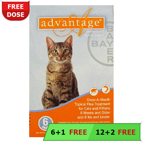 Advantage Kittens & Small Cats 1-10lbs 12 + 2 Free