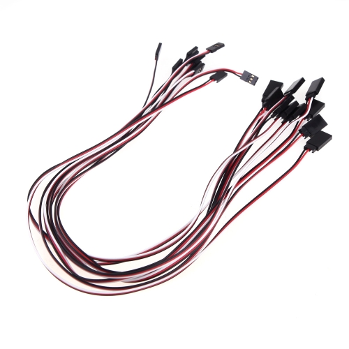 10Pcs 500mm 50cm Servo Extension Lead Wire Cable for Futaba JR Servo Part