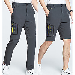 Men's Hiking Pants Trousers Convertible Pants / Zip Off Pants Solid Color Summer Outdoor Waterproof Quick Dry Breathable Stretchy Elastane Elastic Waist Pants / Trousers Bottoms Army Green Dark Grey Lightinthebox
