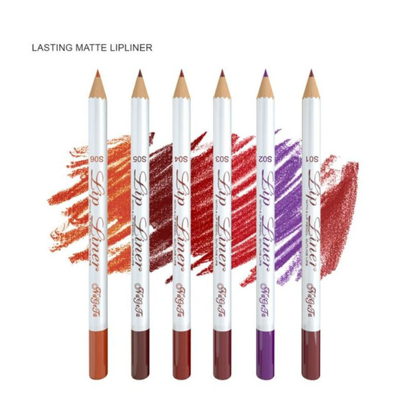 6 colors lip liner non-stick waterproof easy to color matte lip liner makeup