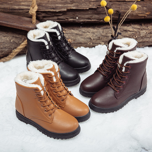 Women's Snowboots Winter Duantong Flat Lace with Shoes Tide Boots Mujer Sell Hot Boots896 Epns