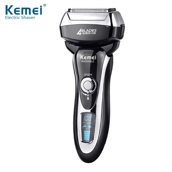 electric shaver 4 blade shaving machine with lcd display beard trimmer fast charging male electric razor 40d