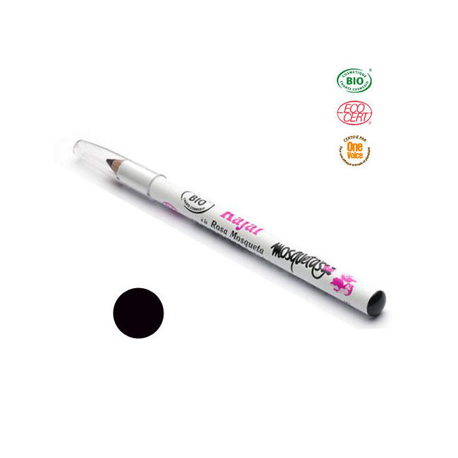 Crayon Kajal bio Noir à la rose musquée 1,14g