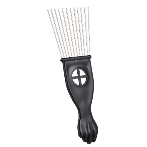 Metal Afro Comb African American Pick Comb Hair Brush Hairdressing Styling Tool Black Fist