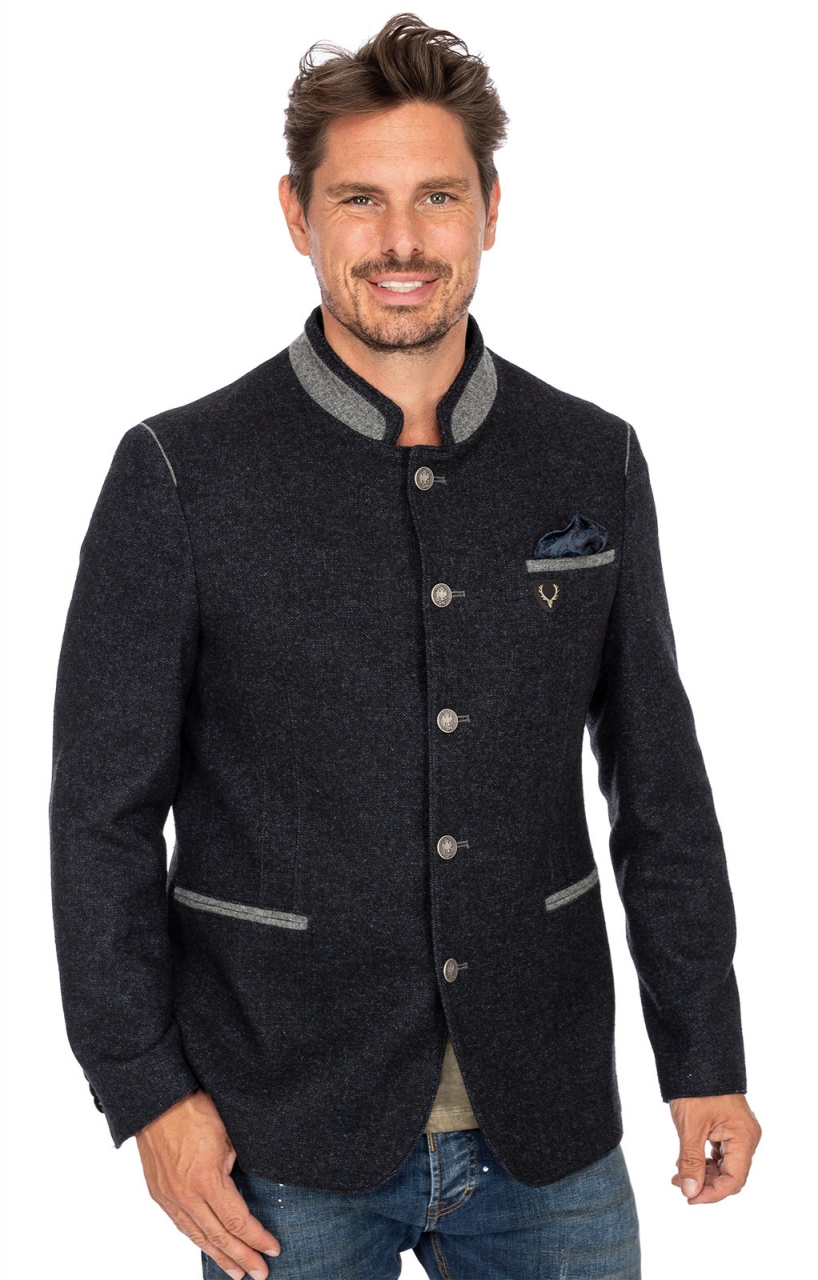 German traditional jacket MARLON dark blue gray