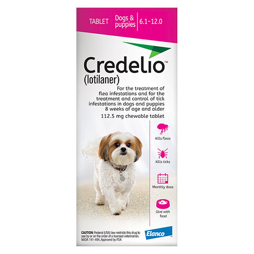 Credelio For Dogs 06 To 12 Lbs (112.5mg) Pink 3 Doses