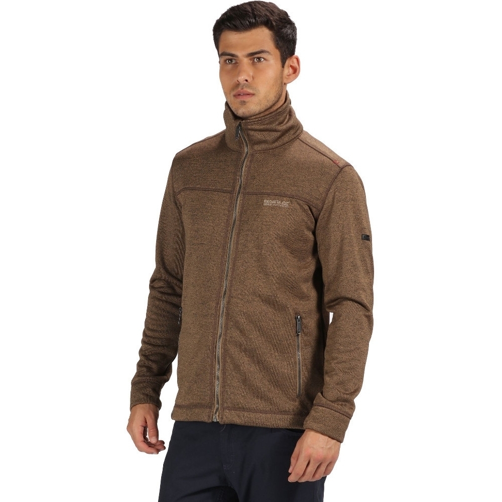 Regatta Mens Galton Knit Effect Marl Zip Up Fleece Jacket M - Chest 39-40' (99-101.5cm)