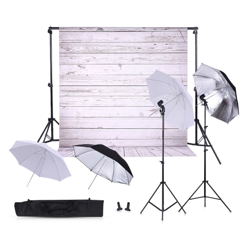 6.6 * 10ft Background Support System 45W 5500K Continuous Lighting Kit  Umbrella