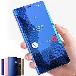 Coque Pour Samsung Galaxy Note 9 / Note 8 / Note 5 Avec Support / Miroir / Clapet Coque Intégrale Couleur Pleine Dur PC miniinthebox