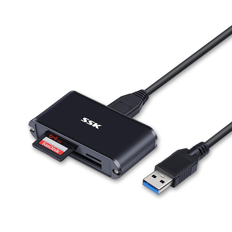 SSK SCRM630 Aluminum Alloy All-in-One USB 3.0 to Micro SD TF CF SD Card Reader