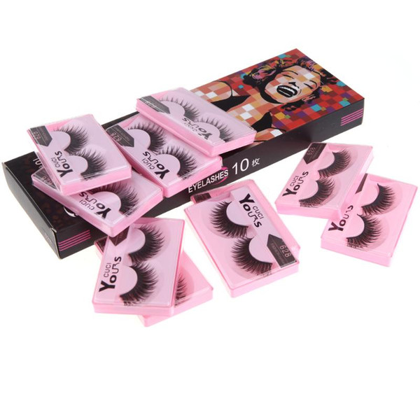 10pairs/set handmade false eyelashes natural thick long mink eye lashes extension beauty makeup fake eyelashes tools