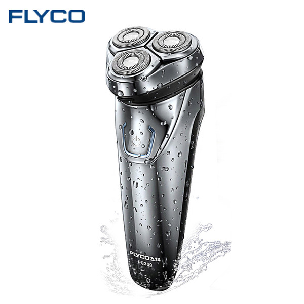 new flyco men's electric shaver razor with washable rechargeable rotary 3d floating heads 1 hour quick charge hair removal fs339