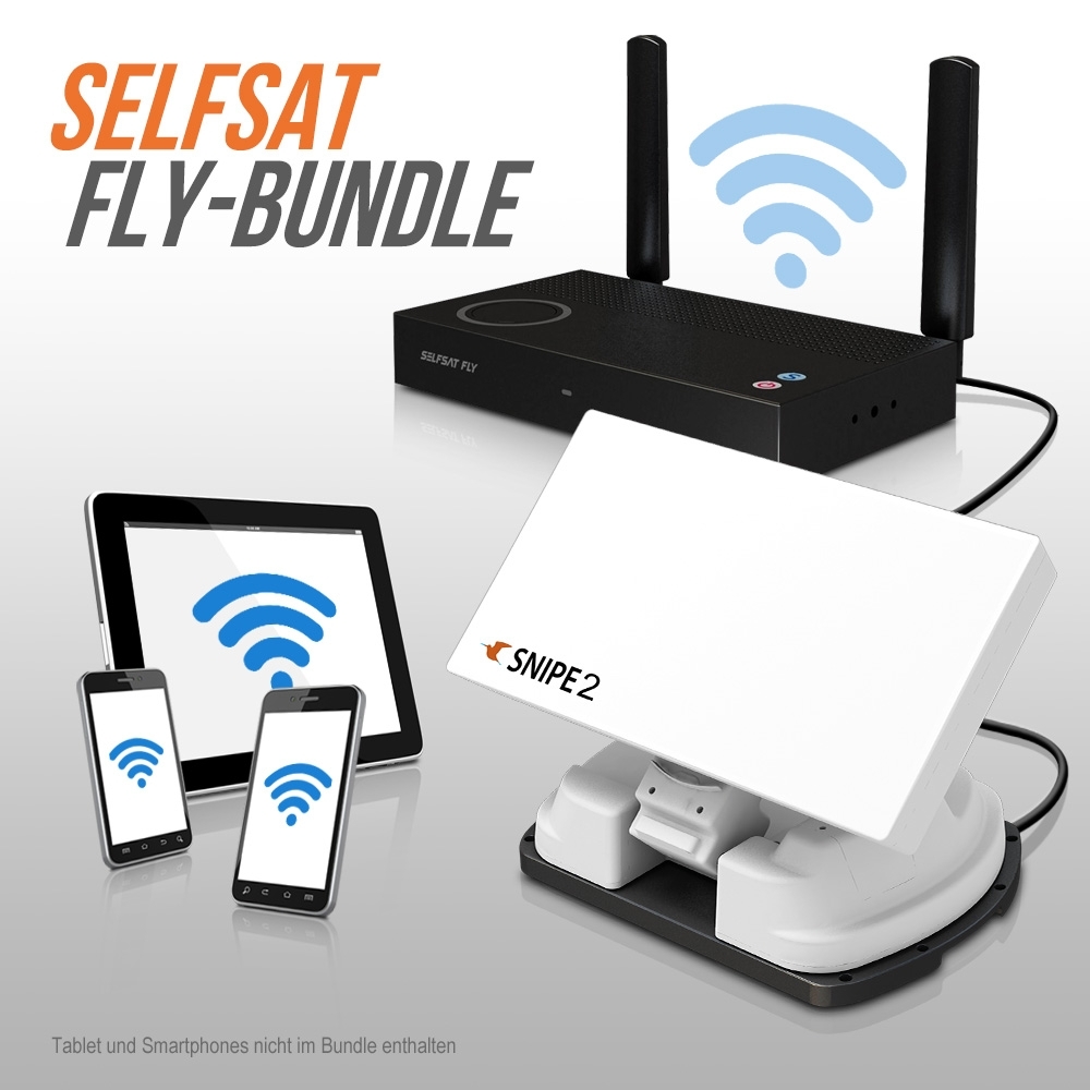 Selfsat SNIPE V2 Single FLY 200-Bundle Vollautomatische Satelliten Antenne