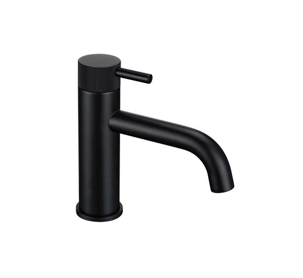 Bathroom Sink Faucets Knurling Design Mat Black Copper Basin Faucet Exquisite Pattern Carved Handle Cold And Water Brass Mixer Taps