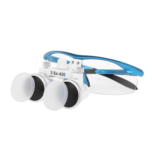 Dental Binocular Loupes 3.5X 420mm Dental Magnifier Optical Glass Dentists Surgical Loupes
