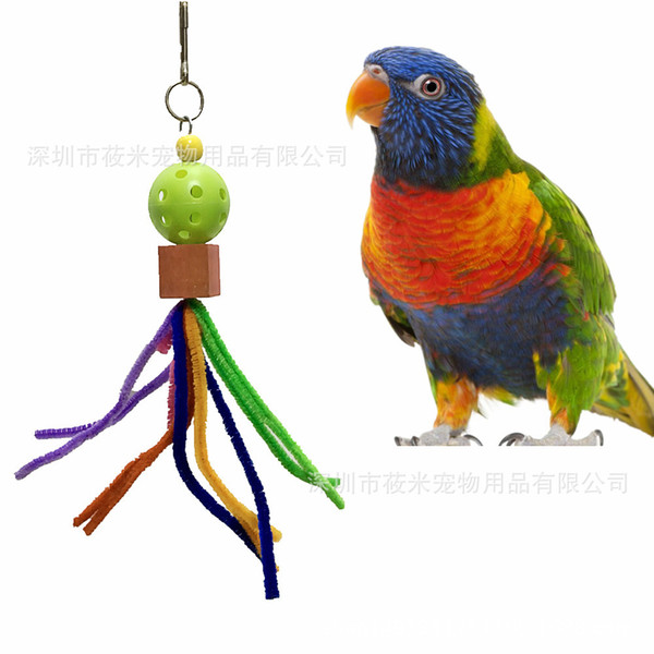 parrot toys bird toys colourful caterpillar gnaw toys cage pendant parrot articles 22g