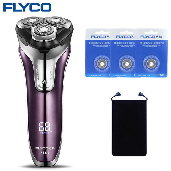 flyco cutter head shaving machine for beard whole body washing 1 hour quick charge maquina de afeitar electrica para fs376-b