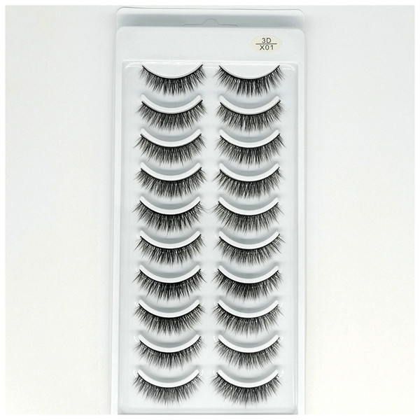 8 pairs 3d mink lashes natural false eyelashes makeup eyelash extension silk eyelashes dramatic volume fake lashes