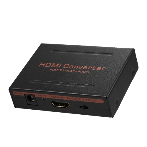 HD to HD and Optical Spdif + RCA L/R Audio Converter HD Audio Extractor Splitter(HD In HD + Digital / Analog Audio Out)