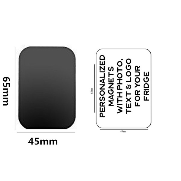 4 pcs 51mm65mm retangle magnetic stickers circular fridge magnet handmade accessories diy refrigerator blackboard decoration