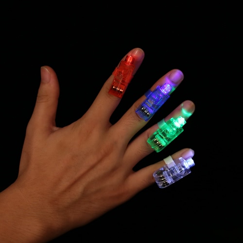 2016 Popular LED Finger Lights Laser Flashing Ring Light Beam Colourful Torch Light Glow Lamps Concert Decorative Props Children's Toy Party Supplies 20/40/100pcs