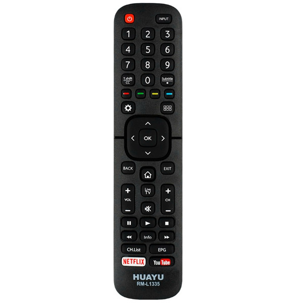 HUAYU Universal Remote Control for Hisense RM-L1335 TV with Netflix and Youtube