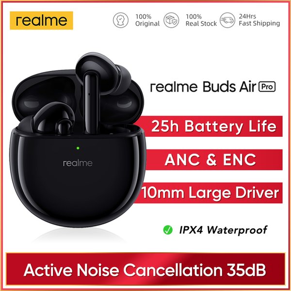 realme Buds Air Pro ANC ENC Active Noise Cancellation Bluetooth 5.0 headset 10mm Bass Boost Driver Headphones Wireless Earphone