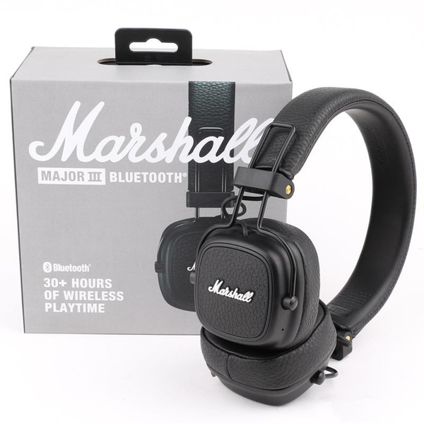 marshall major iii 3.0 2.0 bluetooth wireless headphones deep bass noise isolating headset wireless major 3 hi-fi drop shipping