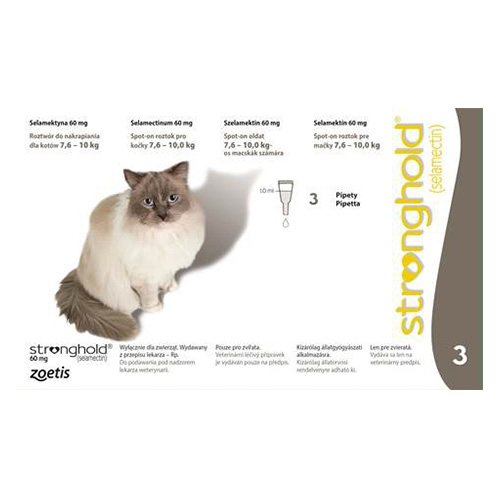 Stronghold Large Cats 7.5 Kg -10 Kg 60 Mg (Grey) 3 Pipette